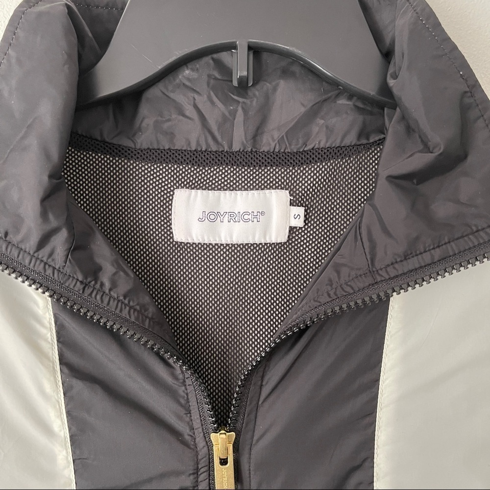 joyrich Size S Rec Color Block Jacket Windbreaker Black White Streetwear - Picture 6 of 11
